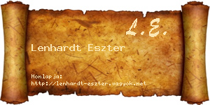 Lenhardt Eszter névjegykártya